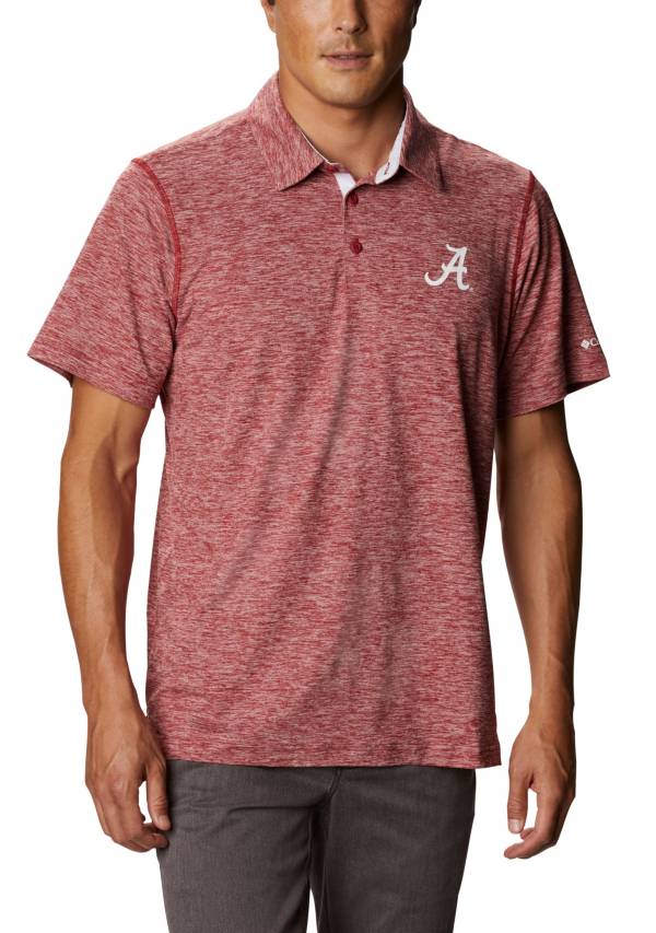 Columbia Men's Alabama Crimson Tide Crimson Tech Trail Polo