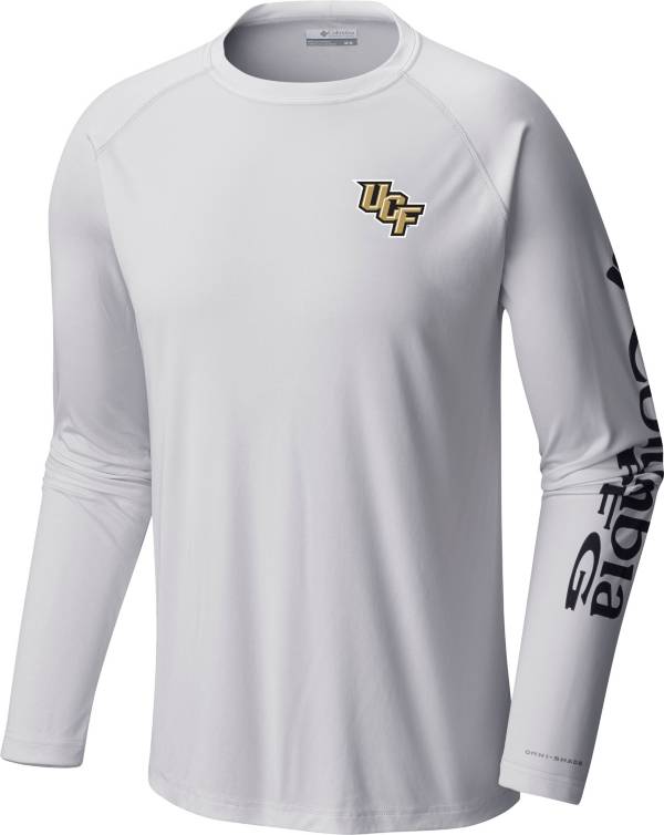 Columbia Men's UCF Knights White Terminal Tackle Long Sleeve T-Shirt