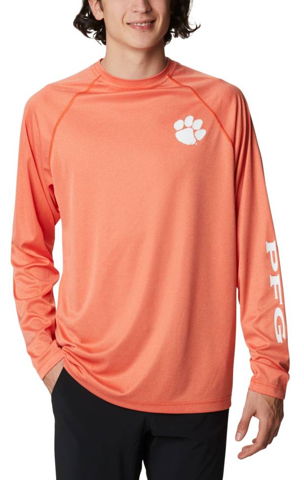 Columbia Men's Clemson Tigers Orange Terminal Tackle Long Sleeve T-Shirt