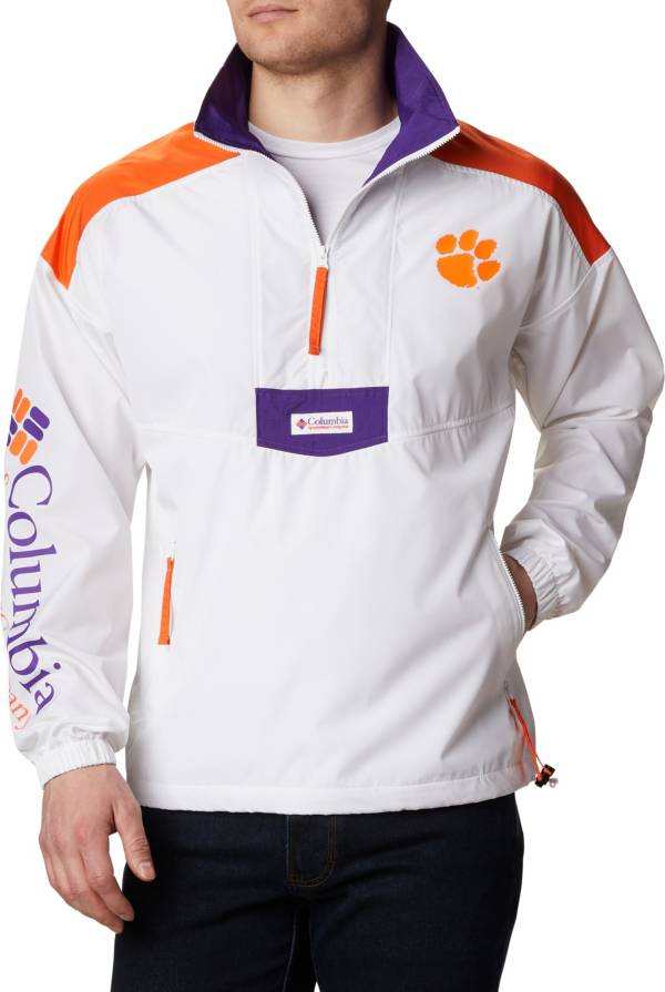 Columbia Men's Clemson Tigers White Santa Ana Anorak