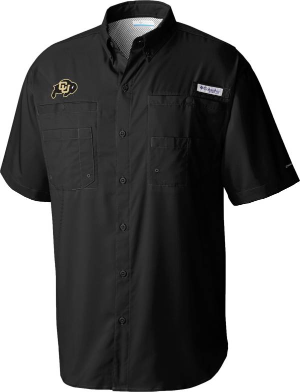 Columbia Men's Colorado Buffaloes Black Tamiami Button Down Shirt