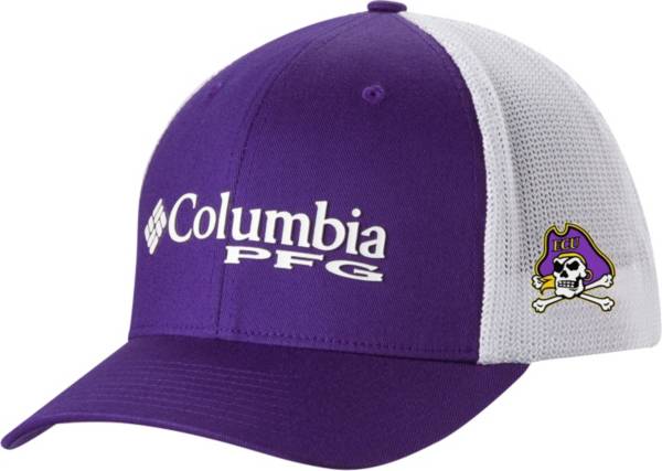 Columbia Men's East Carolina Pirates Purple PFG Mesh Fitted Hat