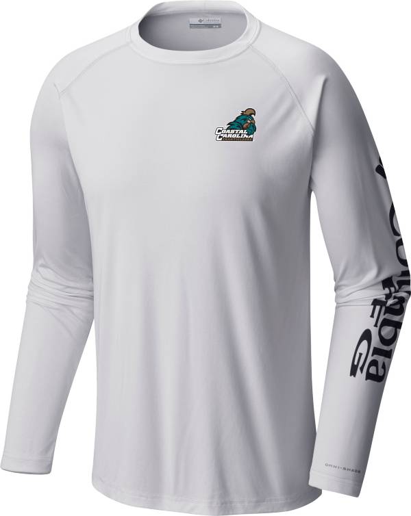 Columbia Men's Coastal Carolina Chanticleers White Terminal Tackle Long Sleeve T-Shirt