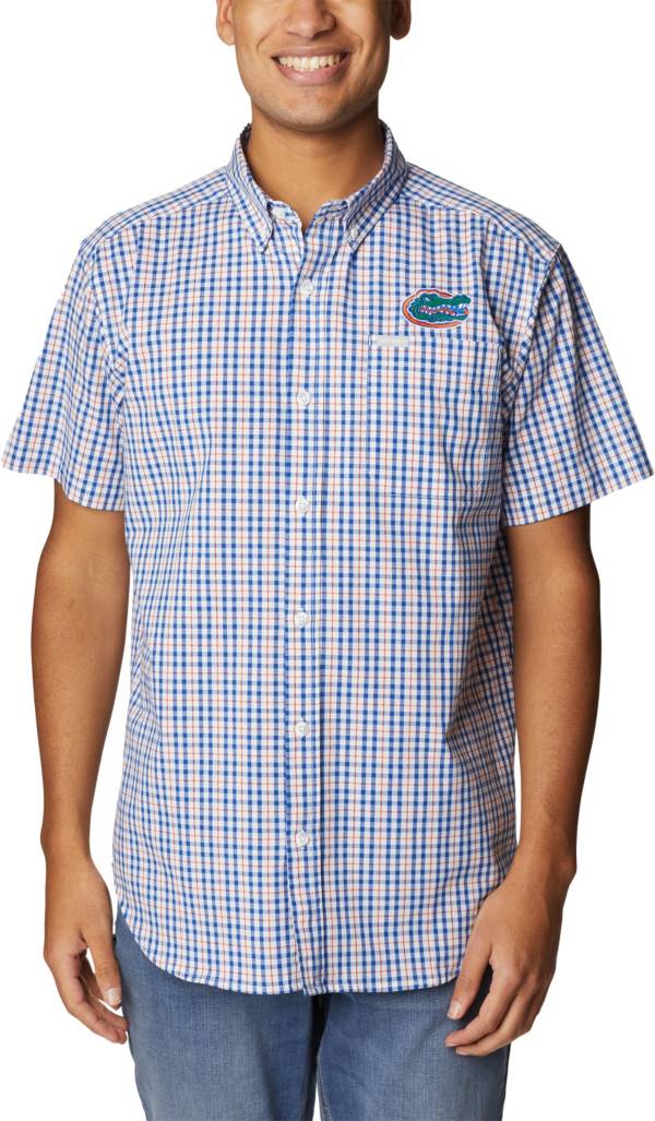 Columbia Men's Florida Gators Blue Rapid Rivers Button Down Shirt