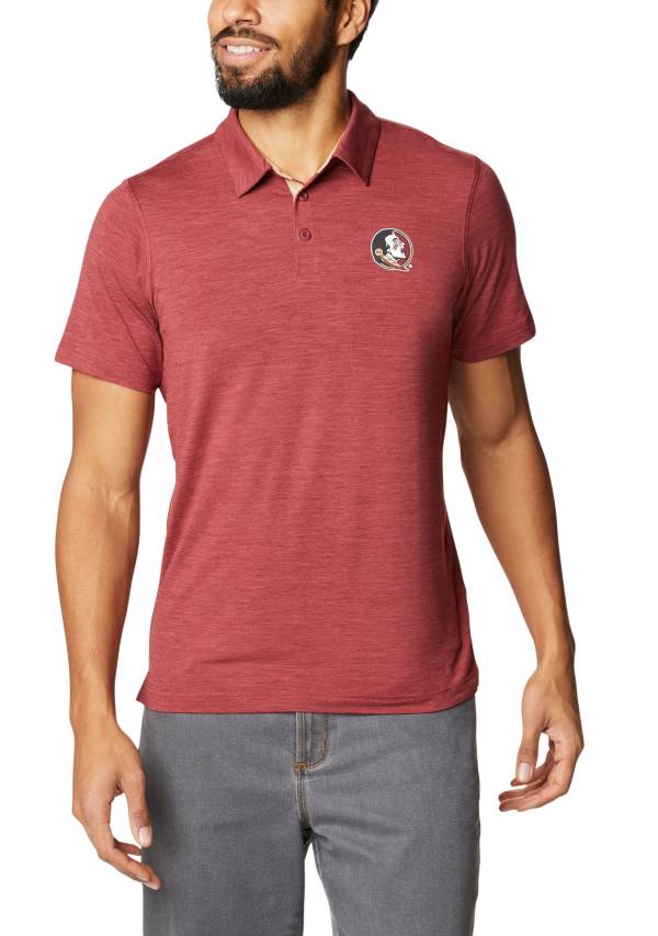 Columbia Men's Florida State Seminoles Garnet Tech Trail Polo