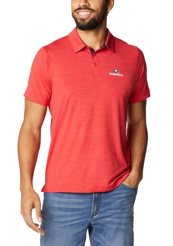 Columbia Men's Georgia Bulldogs Red Tech Trail Polo