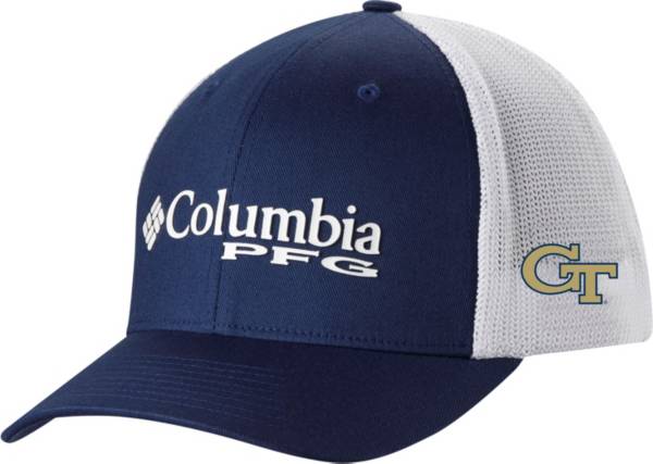 Columbia Men's Georgia Tech Yellow Jackets Navy PFG Mesh Adjustable Hat