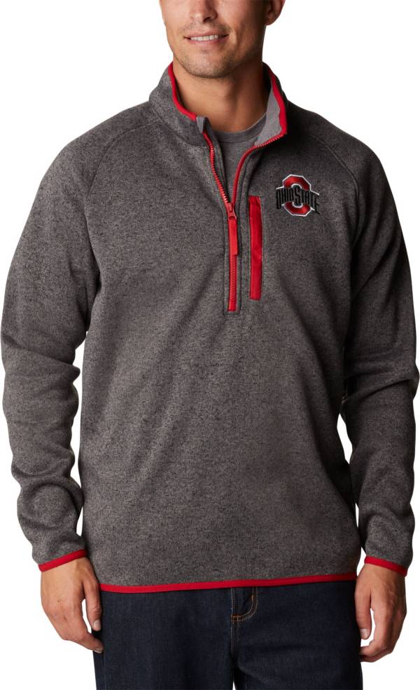 Columbia Men's Ohio State Buckeyes Grey Canyon Point Half-Zip Pullover Fleece Jacket