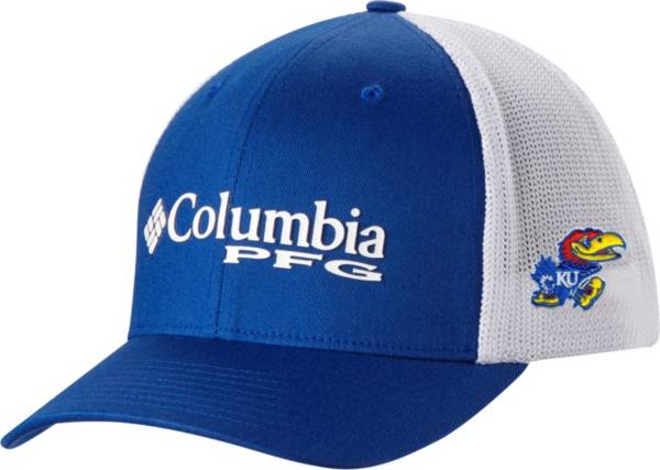 Columbia Men's Kansas Jayhawks Blue PFG Mesh Adjustable Hat product image