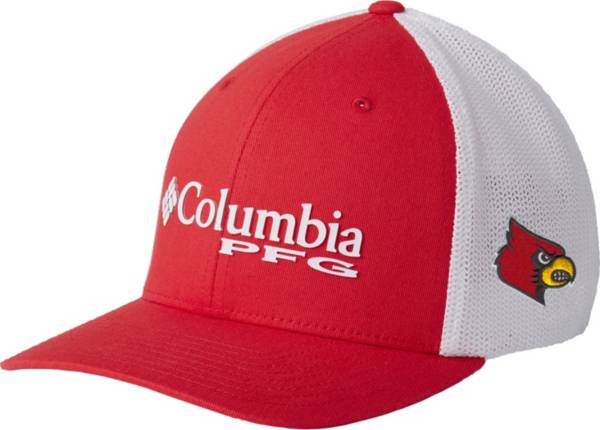 Columbia Men's Louisville Cardinals Cardinal Red PFG Mesh Adjustable Hat product image