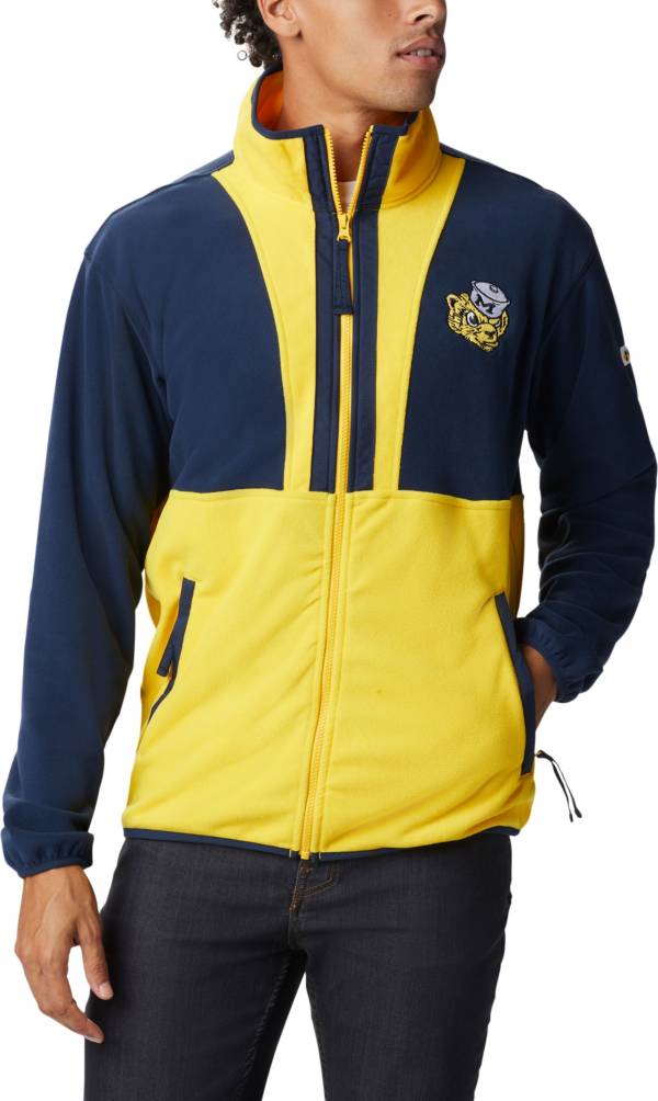 Columbia Men's Michigan Wolverines Blue Back Bowl Full-Zip Fleece Jacket