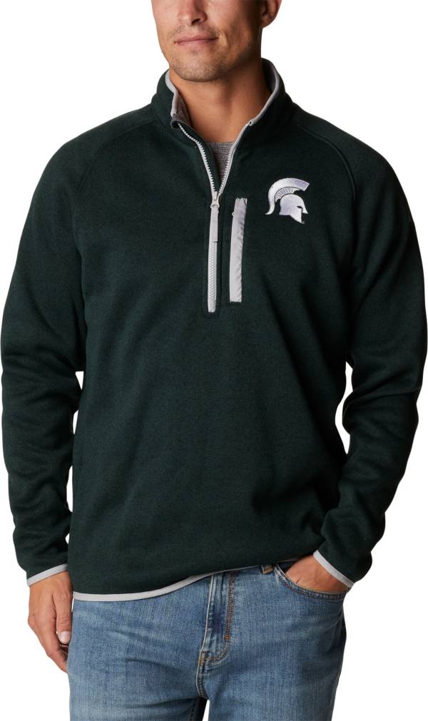 Columbia Men's Michigan State Spartans Green Canyon Point Half-Zip Pullover Fleece Jacket