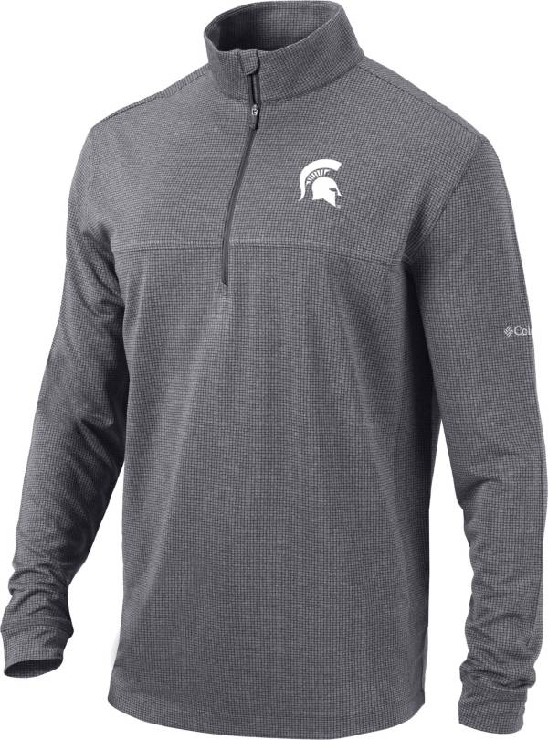 Columbia Men's Michigan State Spartans Grey Omni-Wick Soar Half-Zip Pullover Shirt