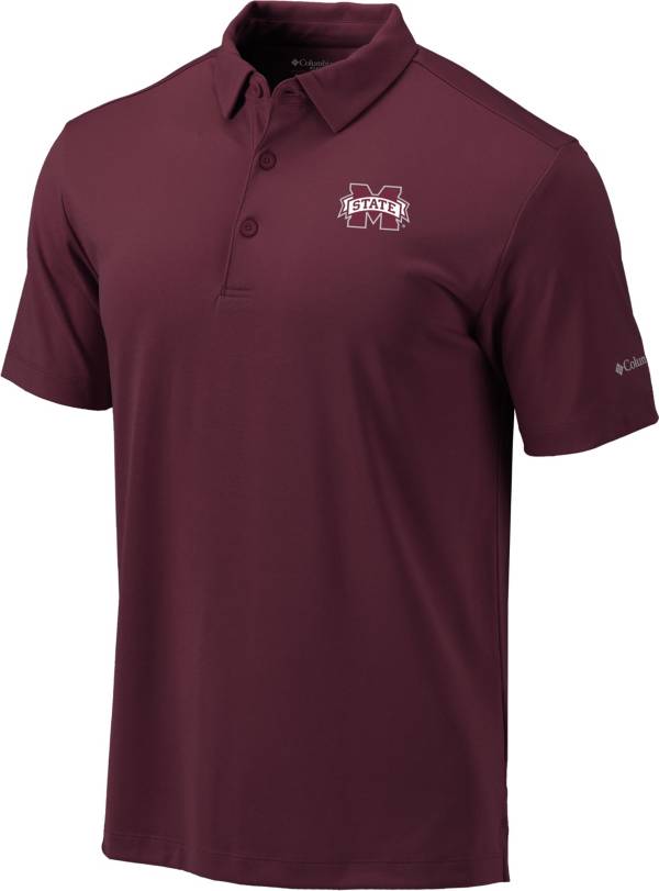 Columbia Men's Mississippi State Bulldogs Maroon Drive Performance Polo