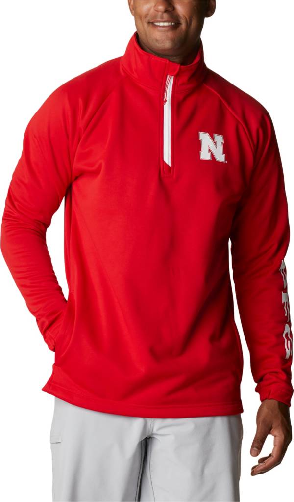 Columbia Men's Nebraska Cornhuskers Scarlet PFG Terminal Tackle Quarter-Zip Pullover Shirt