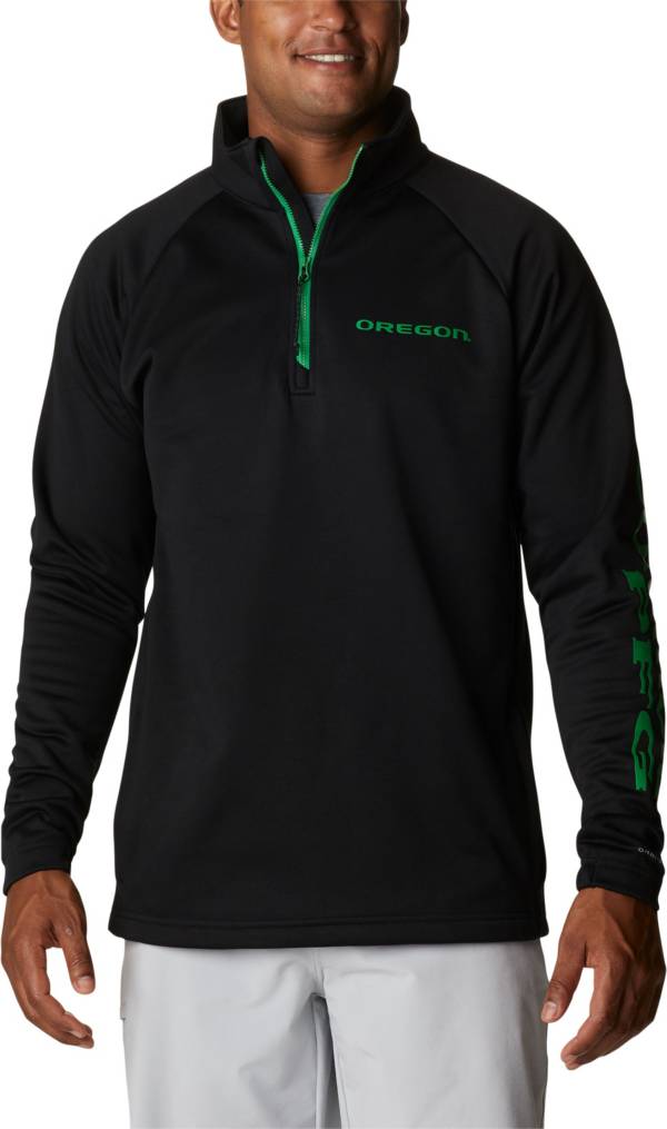 Columbia Men's Oregon Ducks Black PFG Terminal Tackle Quarter-Zip Pullover Shirt