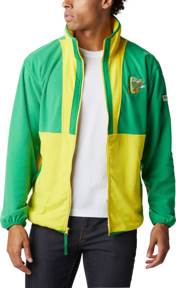 Columbia Men's Oregon Ducks Yellow Back Bowl Full-Zip Fleece Jacket