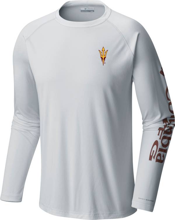 Columbia Men's Arizona State Sun Devils White Terminal Tackle Long Sleeve T-Shirt