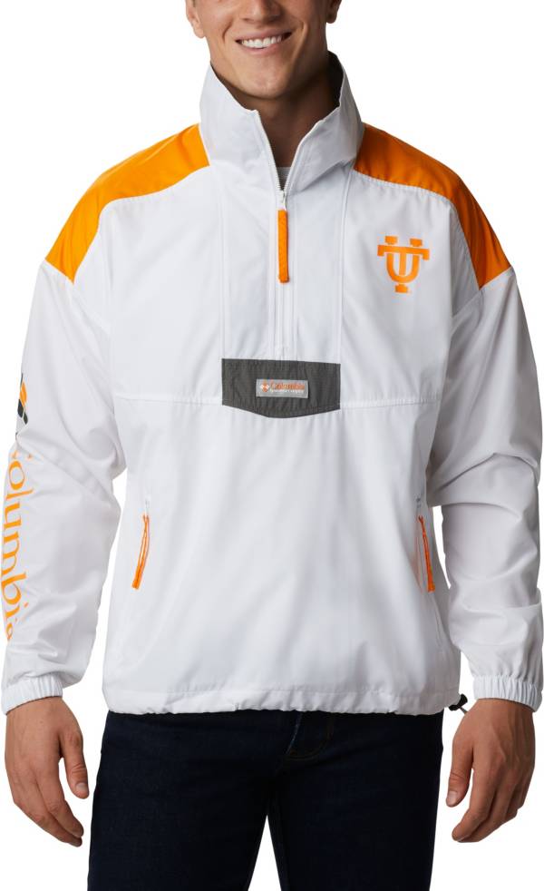 Columbia Men's Tennessee Volunteers Santa Ana Quarter-Zip Anorak White Jacket