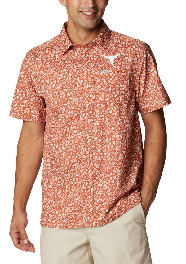 Columbia Men's Texas Longhorns Burnt Orange Slack Tide Button-Down Shirt