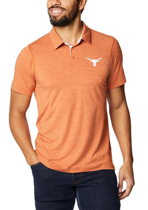Columbia Men's Texas Longhorns Burnt Orange Tech Trail Polo