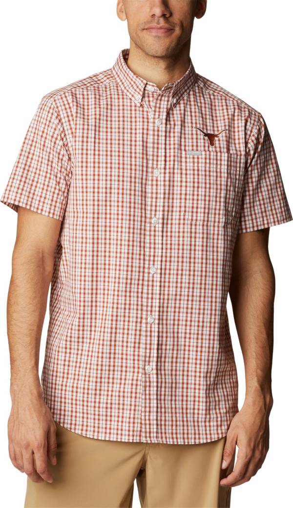Columbia Men's Texas Longhorns Burnt Orange Rapid Rivers Button Down Shirt