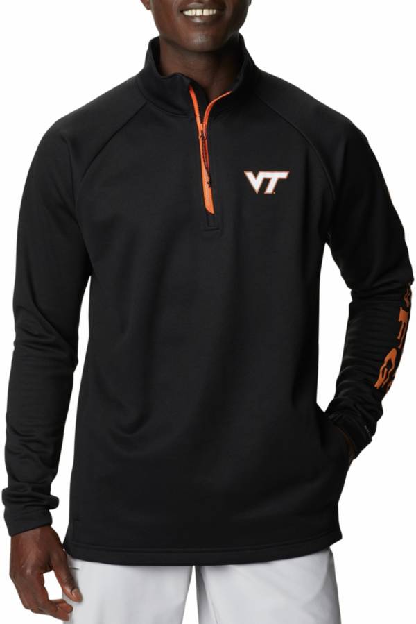 Columbia Men's Virginia Tech Hokies Black CLG Terminal Tackle&trade; Fleece 1/4 Zip