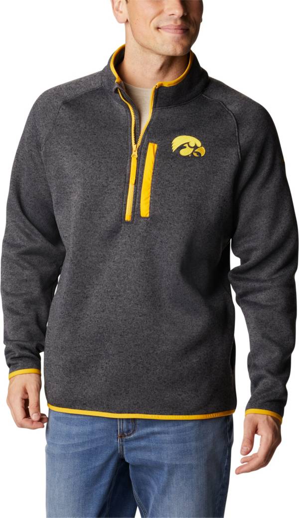 Columbia Men's Iowa Hawkeyes Black Canyon Point Half-Zip Pullover Fleece Jacket