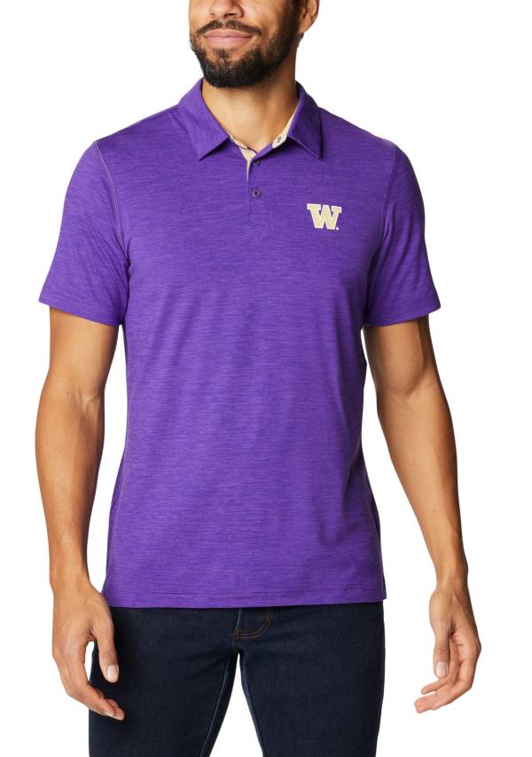 Columbia Men's Washington Huskies Purple Tech Trail Polo