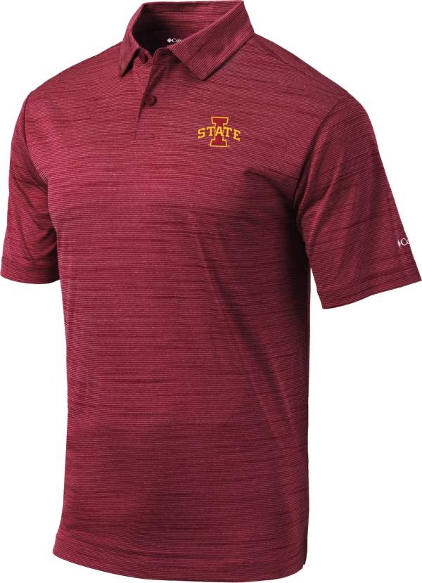 Columbia Men's Iowa State Cyclones Cardinal Omni-Wick Set Performance Polo
