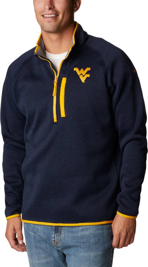 Columbia Men's West Virginia Mountaineers Blue Canyon Point Half-Zip Pullover Fleece Jacket