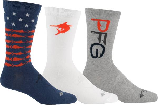 Columbia Men's PFG Americana Crew Socks - 3 Pack
