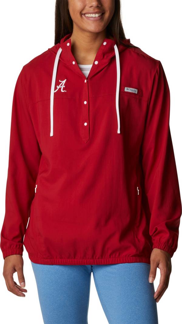 Columbia Women's Alabama Crimson Tide Crimson PFG Tamiami Quarter-Snap Long Sleeve Hooded Shirt