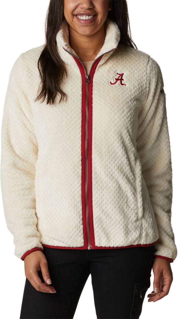 Columbia Women's Alabama Crimson Tide White Fire Side Sherpa Full-Zip Jacket