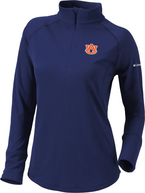 Columbia Women's Auburn Tigers Blue Flop Shot Half-Zip Pullover Shirt