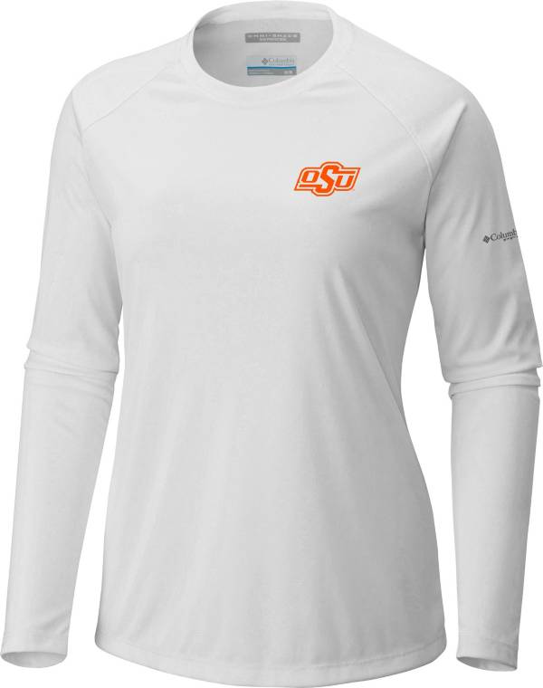 Columbia Women's Oklahoma State Cowboys White Tidal Long Sleeve T-Shirt