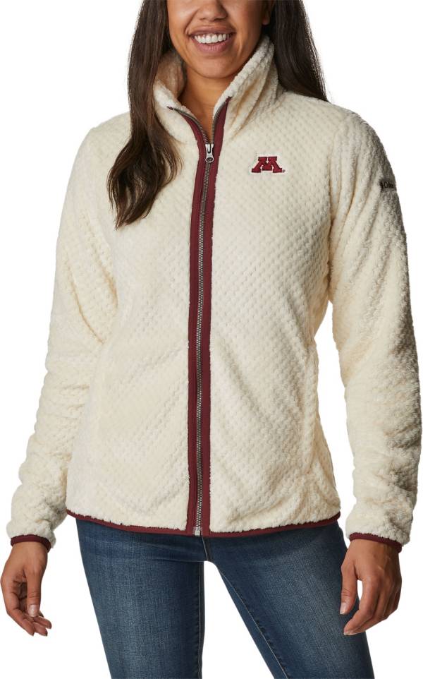 Columbia Women's Minnesota Golden Gophers White Fire Side Sherpa Full-Zip Jacket