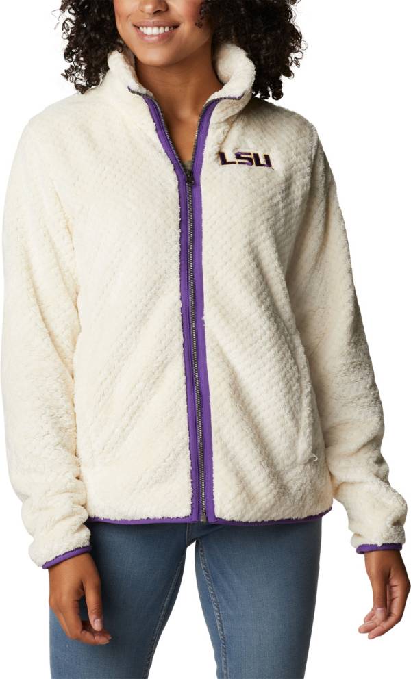 Columbia Women's Nebraska Cornhuskers White Fire Side Sherpa Full-Zip Jacket