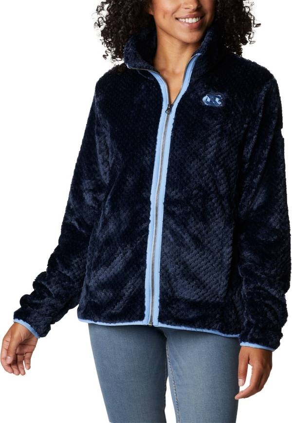 Columbia Women's North Carolina Tar Heels Navy Fire Side Sherpa Full-Zip Jacket