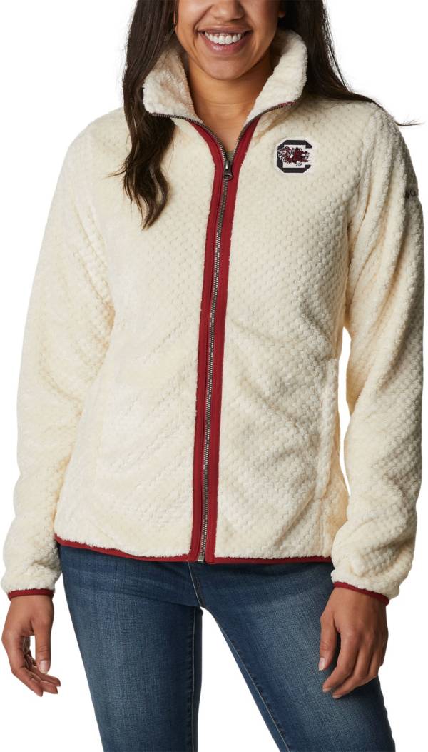Columbia Women's South Carolina Gamecocks White Fire Side Sherpa Full-Zip Jacket