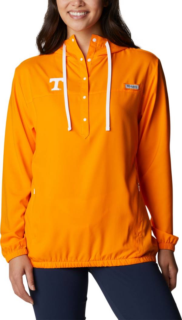 Columbia Women's Tennessee Volunteers Tennessee Orange PFG Tamiami Quarter-Snap Long Sleeve Hooded Shirt