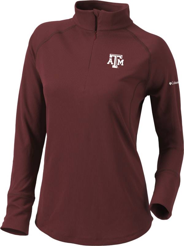 Columbia Women's Texas A&M Aggies Maroon Flop Shot Half-Zip Pullover Shirt