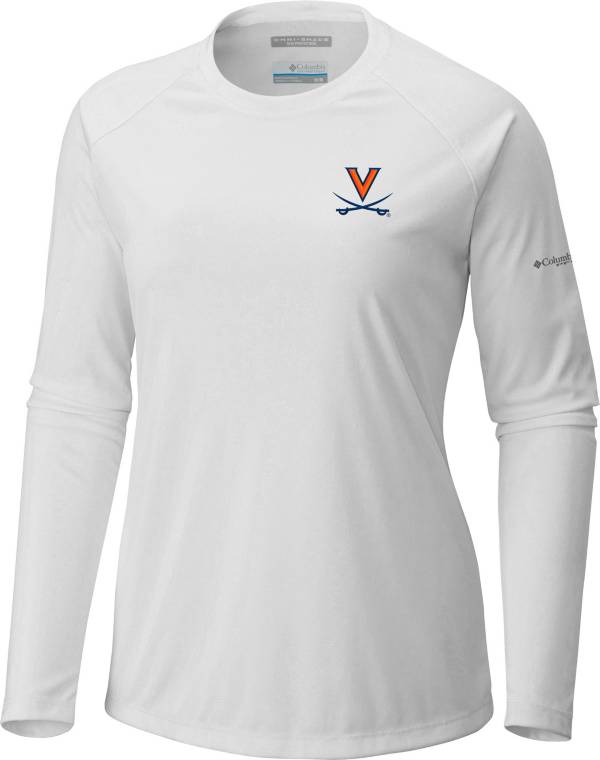 Columbia Women's Virginia Cavaliers White Tidal Long Sleeve T-Shirt