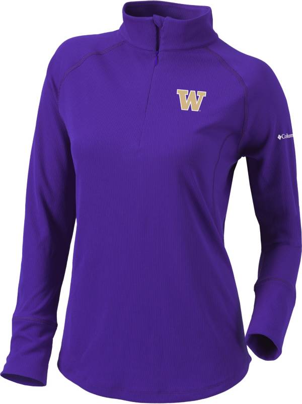 Columbia Women's Washington Huskies Purple Flop Shot Half-Zip Pullover Shirt