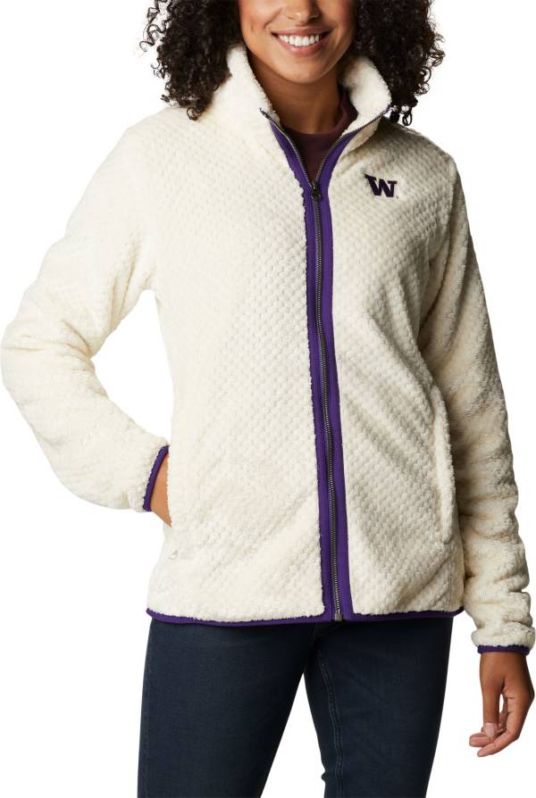 Columbia Women's Washington Huskies White Fire Side Sherpa Full-Zip Jacket