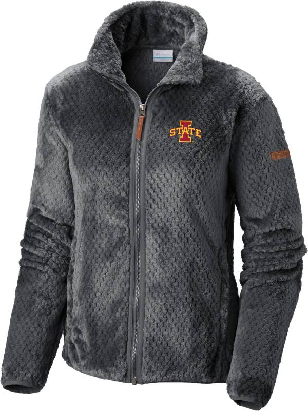 Columbia Women's Iowa State Cyclones Grey Fire Side Sherpa Full-Zip Jacket