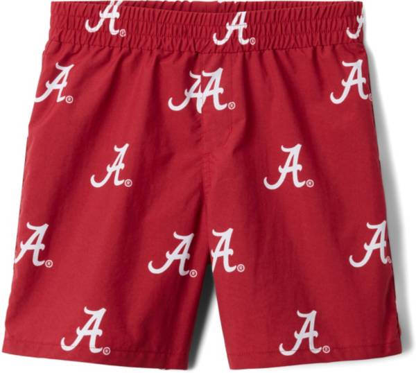 Columbia Youth Alabama Crimson Tide Backcast Printed Performance Red Shorts