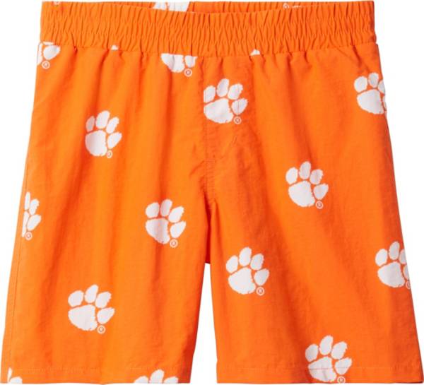 Columbia Youth Clemson Tigers Backcast Printed Performance Orange Shorts