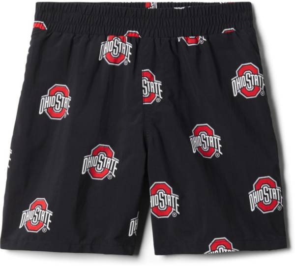 Columbia Youth Ohio State Buckeyes Backcast Printed Performance Black Shorts