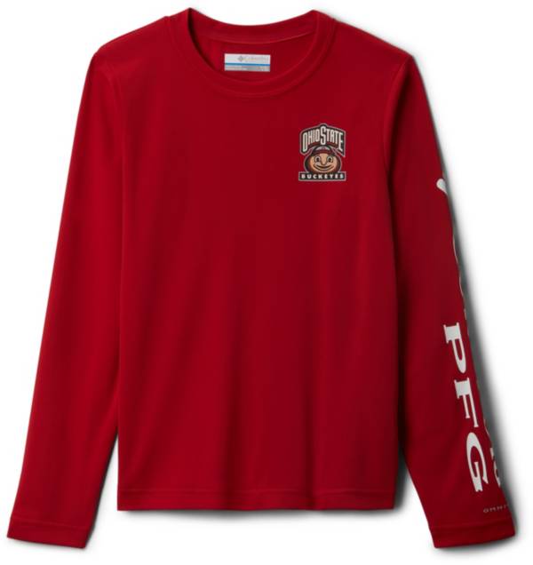 Columbia Youth Ohio State Buckeyes Terminal Tackle Red Long Sleeve T-Shirt